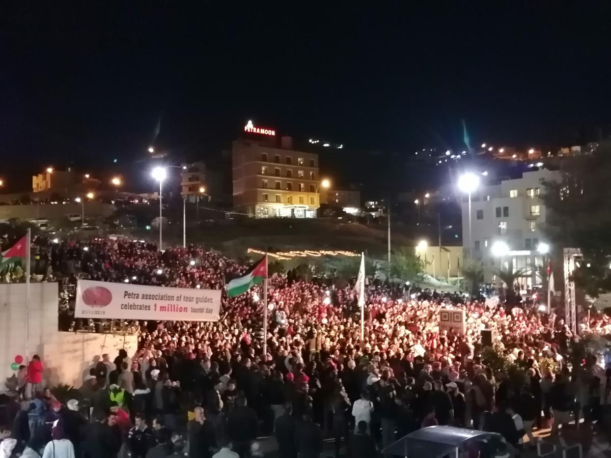 احتفالية بالزائر المليون للبترا