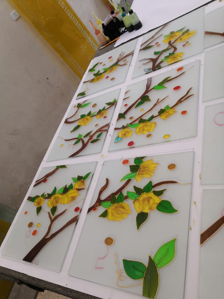 رسم على الزجاج