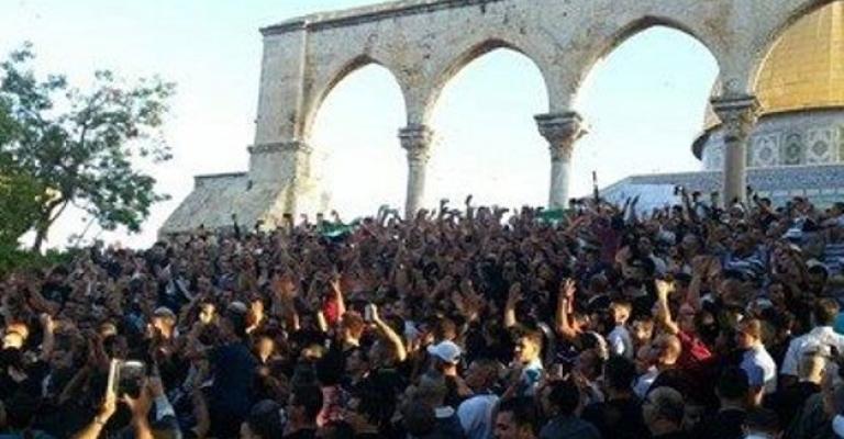 آلاف المصلين في الأقصى ينتصرون لغزة آلاف المصلين في الأقصى ينتصرون لغزة