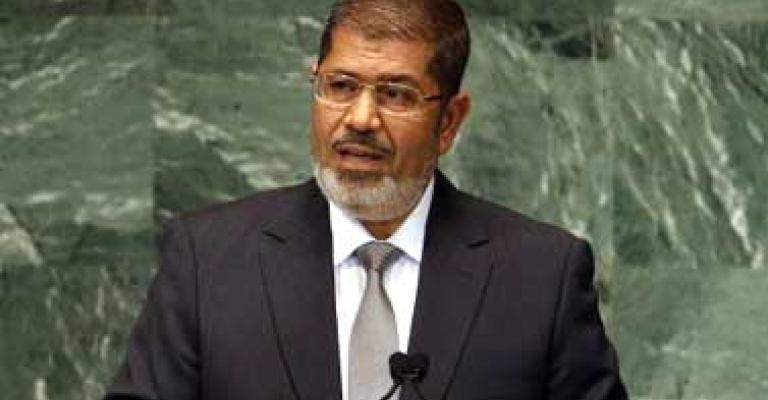 مرسي يرفض التدخل العسكري في سورية ويطالب بتأسيس دولة فلسطينية مرسي يرفض التدخل العسكري في سورية ويطالب بتأسيس دولة فلسطينية