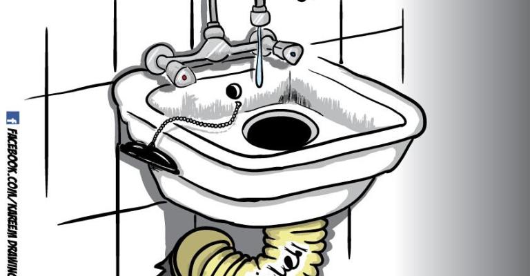 الدخل والمصاريف، واقع ساخر- بريشة كريم ابو يوسف 