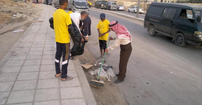 نفذت جماعة الاخوان المسلمين/ شعبة البقعة، حملة نظافة عامة بمناسبة عيد الاضحى 
