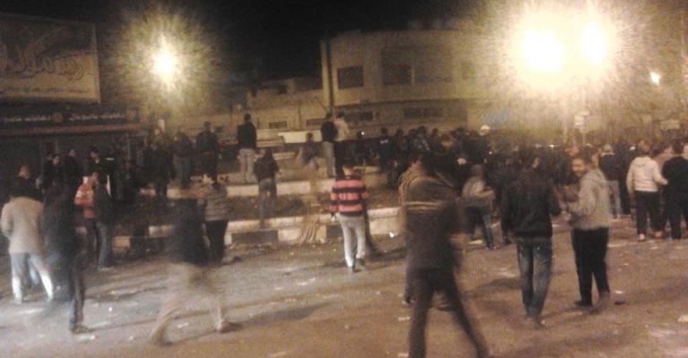 جانب من احتجاجات اربد على رفع الاسعار مساء الاربعاء جانب من احتجاجات اربد على رفع الاسعار مساء الاربعاء