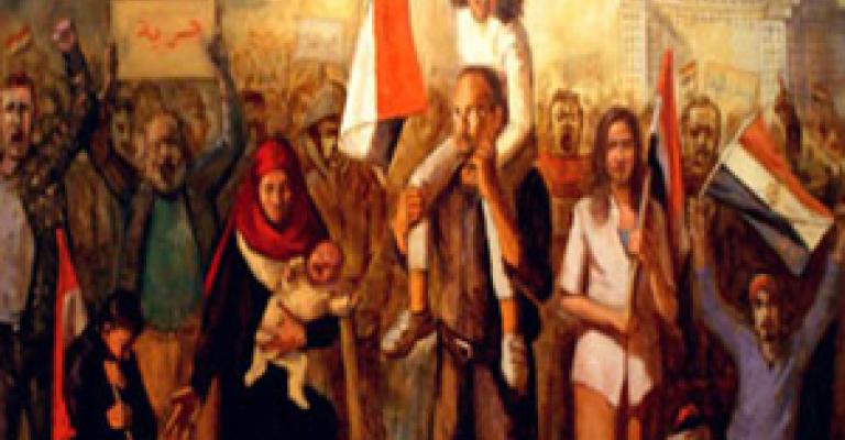 " أبو بلال " يتخلى عن ريشته ليحمل البندقية " أبو بلال " يتخلى عن ريشته ليحمل البندقية