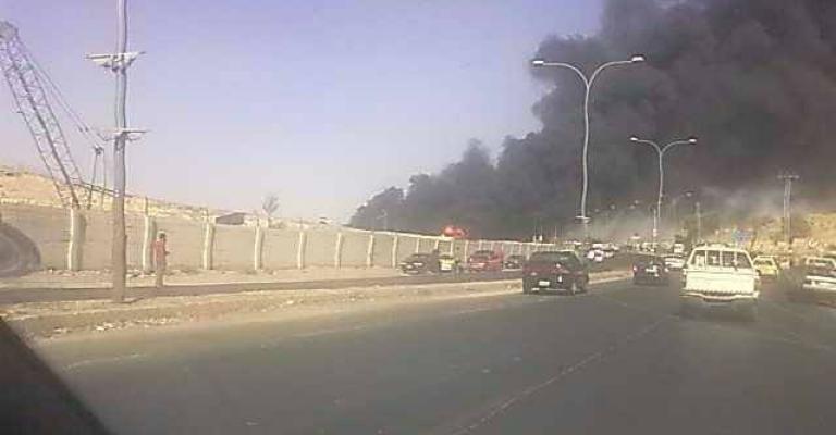 إخماد حريق بصهريج نفط في الهاشمية إخماد حريق بصهريج نفط في الهاشمية