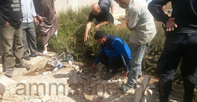 القذائف الطائشة من الجانب السوري تؤرق حياة أهالي الرمثا - صور