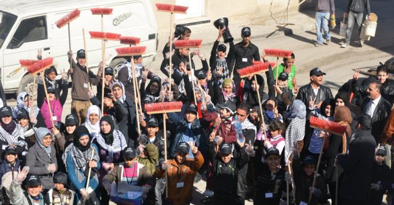 "يوم المكانس" في اربد "يوم المكانس" في اربد