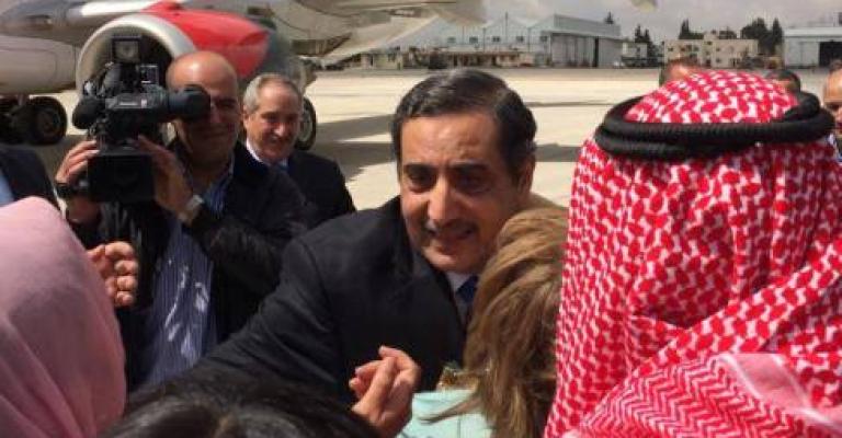 لحظة وصول السفير العيطان إلى عمّان