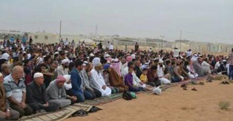 صلاة العيد في مخيم الزعتري 