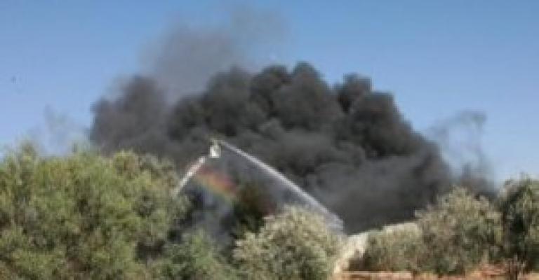 تراجع الحرائق الممتدة من الجانب الإسرائيلي تراجع الحرائق الممتدة من الجانب الإسرائيلي