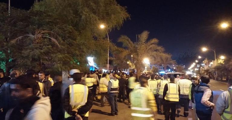 عودة اعتصام عمّال شركة حاويات العقبة- تصوير اللجنة النقابية للعاملين في الحاويات