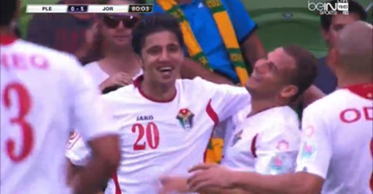 " النشامى " يجدد الأمل بخماسية في شباك شقيقه الفلسطيني