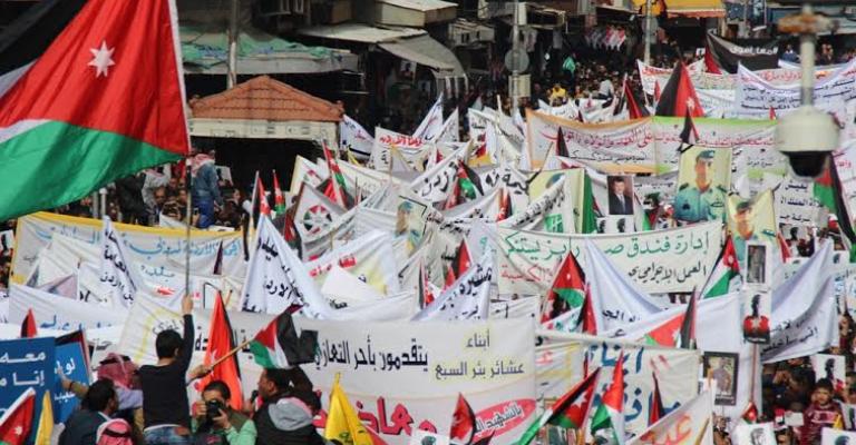 مسيرة وسط البلد احتجاجا على قتل الطيّار الكساسبة - أنس ضمرة