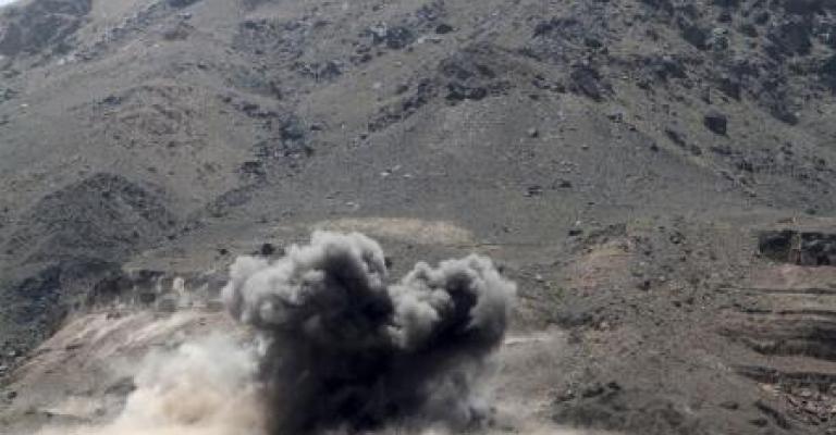 تدمير جزئي لمعبر حدودي بين اليمن والسعودية تدمير جزئي لمعبر حدودي بين اليمن والسعودية