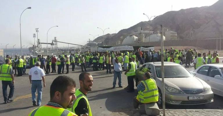 انفراج أزمة عمّال ميناء حاويات العقبة انفراج أزمة عمّال ميناء حاويات العقبة