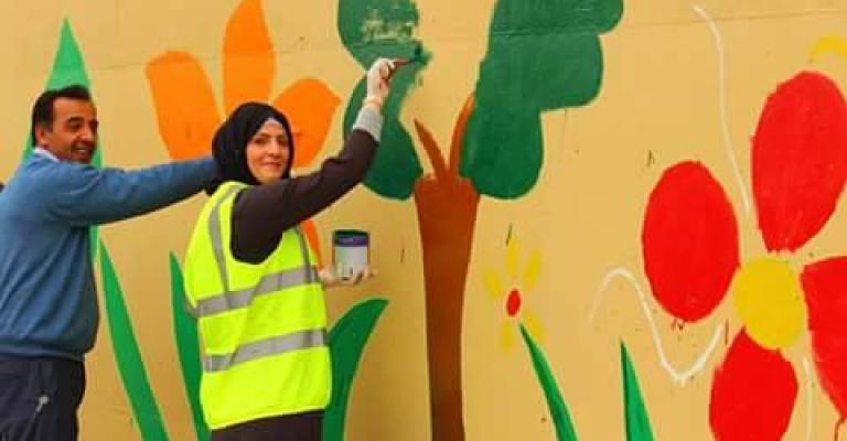 رسومات جدارية في خريبة السوق رسومات جدارية في خريبة السوق