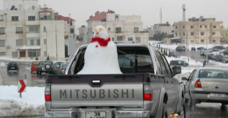 عجلون تشهد تساقطا كثيفا للثلوج