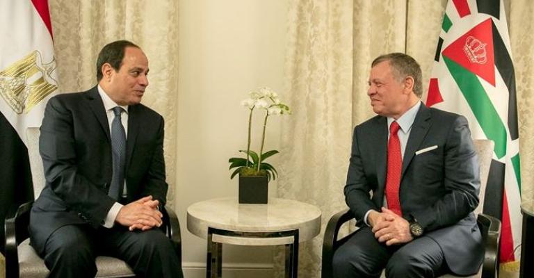 الملك يلتقي السيسي قبل اجتماعه بترامب