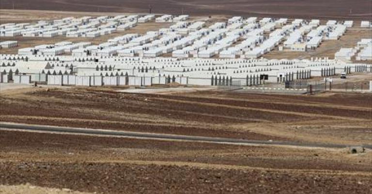 محطة طاقة شمسية في مخيم الأزرق