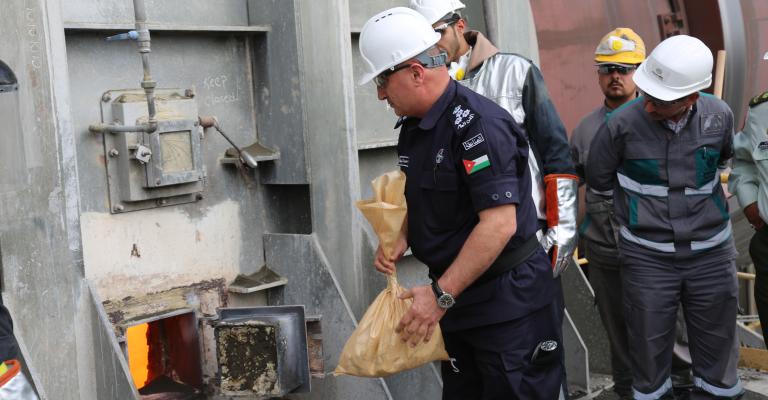 مديرية الامن العام تقوم بإتلاف كميات من المواد المخدرة