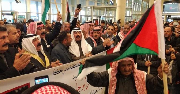 الطيار الدعجة يكرر عبارته عن القدس واستقبال حاشد له