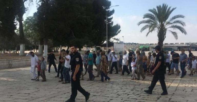 مئات المستوطنين يقتحمون الأقصى ودعوات لـ"النفير" (شاهد)