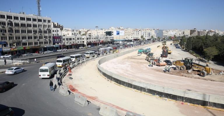 16 % نسبة إنجاز الاعمال في تقاطع المدينة الرياضية