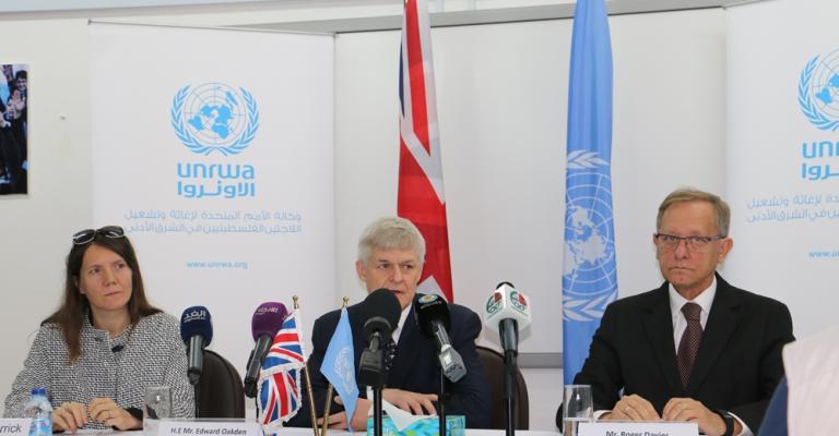 الأونروا وبريطانيا يطلقان اتفاقية بقيمة قدرها 6.4 مليون دولار