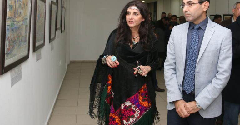 افتتاح معرض الفنانة التشكيلية صدوف السالم