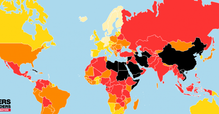 مراسلون بلا حدود .التصنيف العالمي لسنة 2019: آلة الخوف تعمل بأقصى طاقتها مراسلون بلا حدود .التصنيف العالمي لسنة 2019: آلة الخوف تعمل بأقصى طاقتها