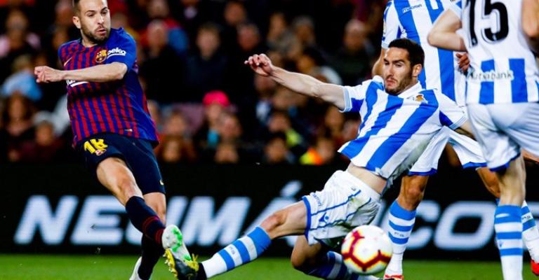 برشلونة يقتنص فوزا صعبا أمام سوسيداد في الليغا برشلونة يقتنص فوزا صعبا أمام سوسيداد في الليغا