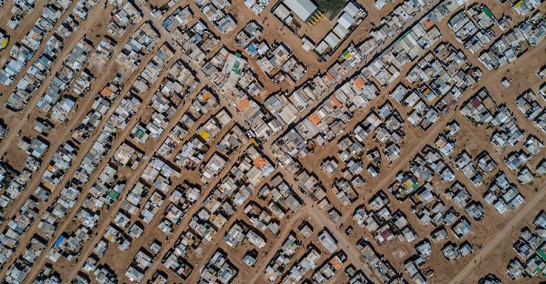 صورة جوية لمخيم الزعتري للاجئين السوريين 