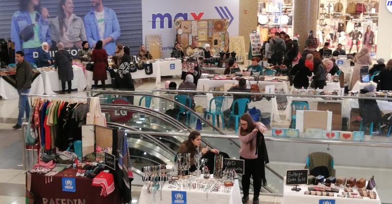 بازار نظمته المفوضية السامية في كانون الأول/ديسمبر 2019 (أغيد أبو زايد-عمان نت)