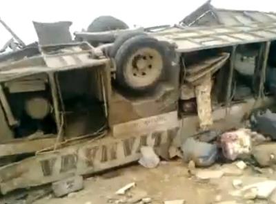 العدسية: وفاة 16 معتمرا فلسطينيا بحادث سير العدسية: وفاة 16 معتمرا فلسطينيا بحادث سير