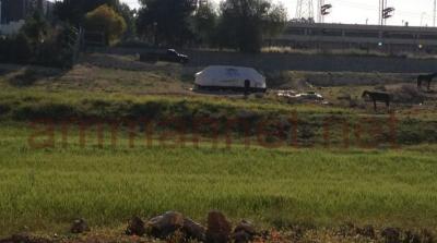 خيام اللاجئين السوريين على طريق المطار- عدسة هيثم جبر 