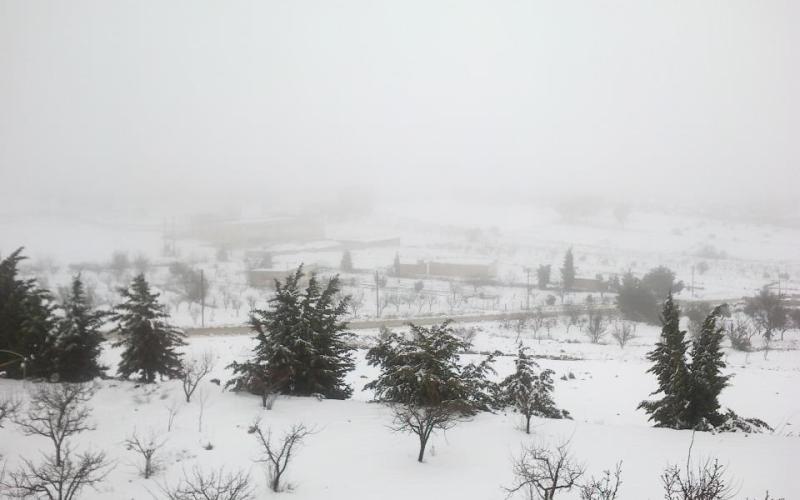 80 سم ارتفاع الثلوج على رأس منيف