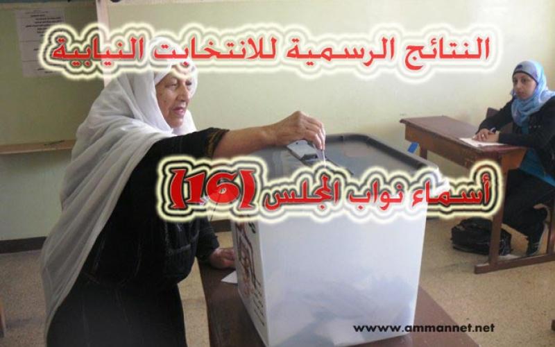 Jordanian 2010 elections final results (names)