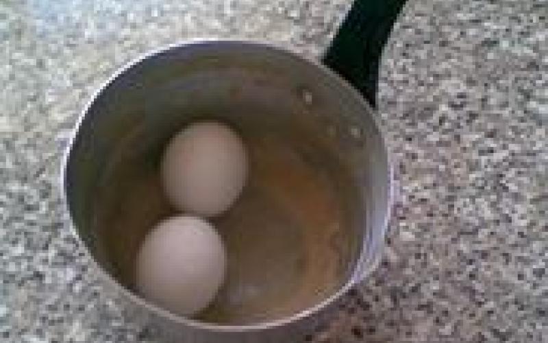 محاولة فاشلة لسلق البيض