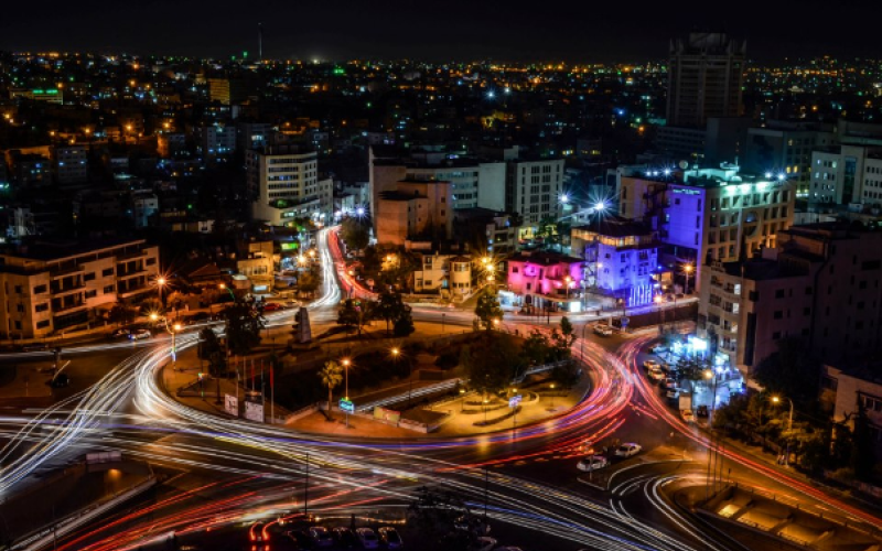 الدوار الثالث ليلا - بعدسة المصور غيث فركوح