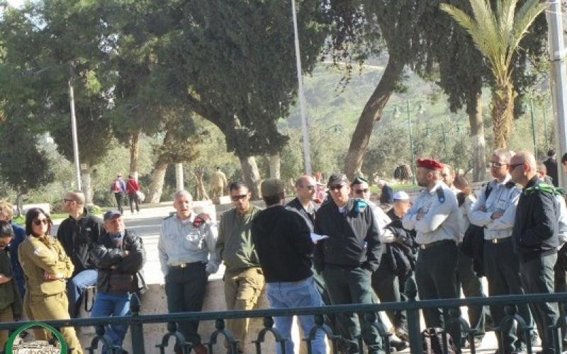 110 ضباط من قوات الاحتلال يقتحمون الأقصى- صور