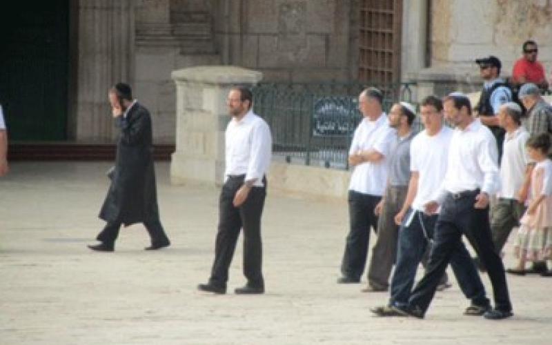 متشددون يهود يقتحمون باحات الأقصى 