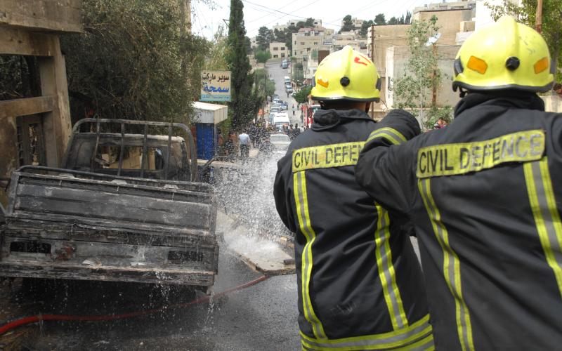 صويلح: انفجار سيارة نقل اسطوانات غاز