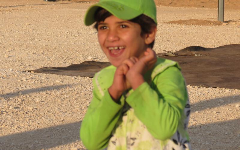 ابتسامة طفل - مخيم الزعتري - تصوير الاء غزال 