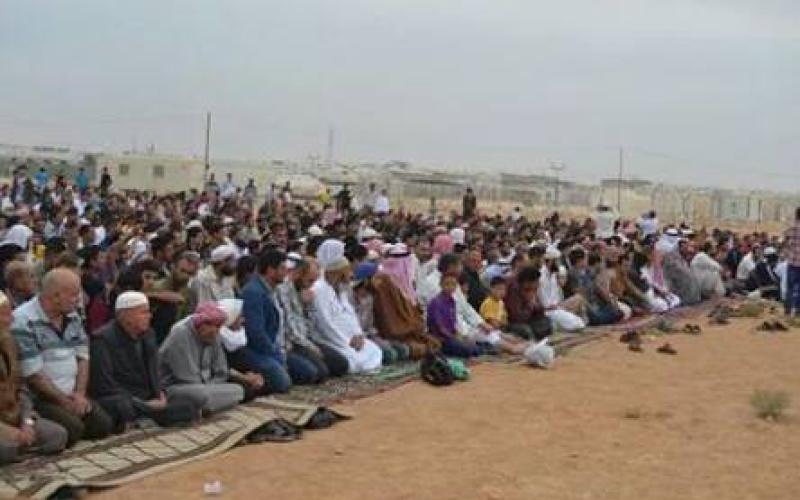 صلاة العيد في مخيم الزعتري 