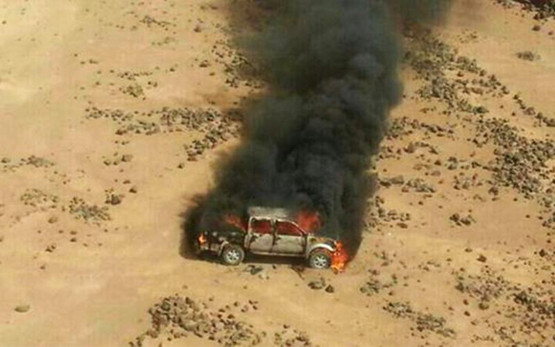 الجيش يدمر شاحنة حاولت اجتياز الحدود