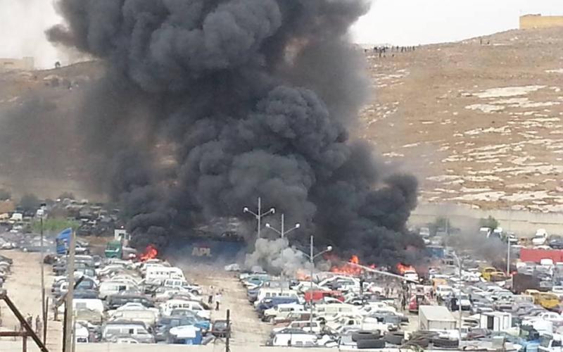 ارتفاع وفيات حريق جمرك عمّان إلى 5 وما بين 10-15 إصابة