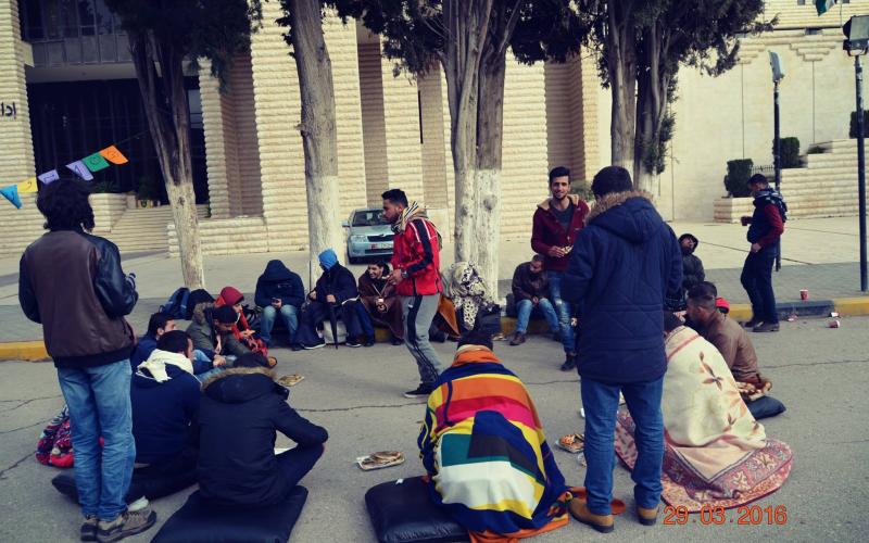 مواصلة الاعتصام المفتوح في "الأردنية" وتصعيد الجمعة