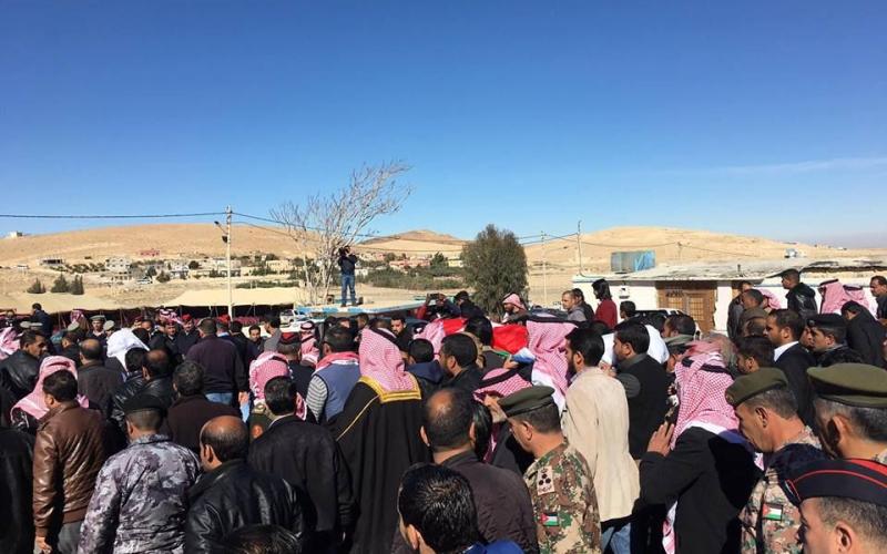 تشييع جثمان الشهيد الحويطات في بلدة أذرح