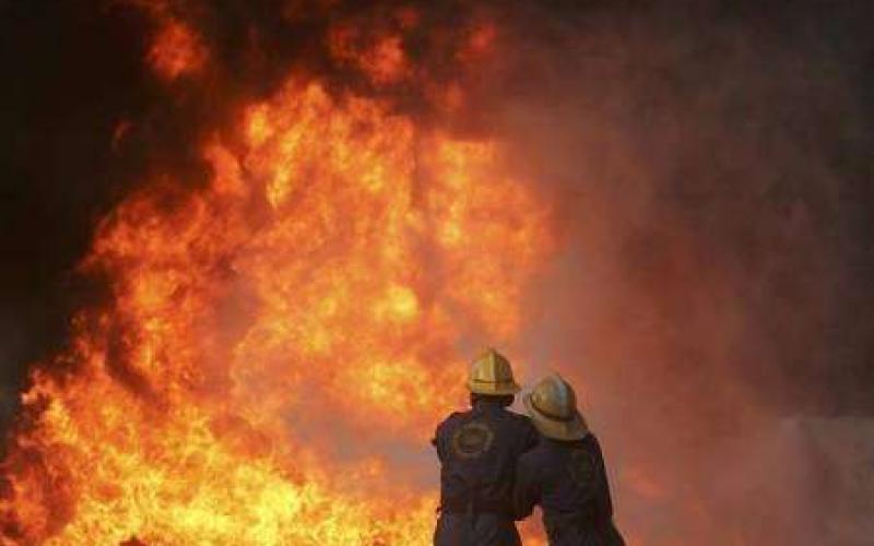 حريق في احد المخابز الالية في جرش