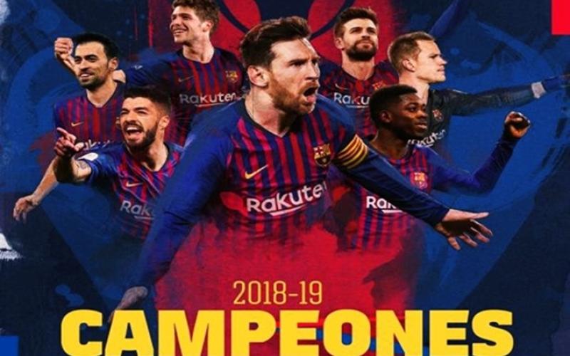 برشلونة يتوج بلقبه الـ26 في الدوري الإسباني